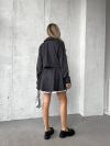 Костюм (жакет та спідниця-шорти) графіт №98595 - фото 4