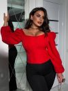 Блуза-корсет червона №98607 - фото 1