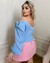 Блуза-корсет блакитний №98611 - фото 2