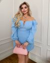 Блуза-корсет блакитний №98611 - фото 5