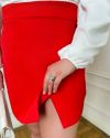 Спідниця на запах міні червона №98616 - фото 3