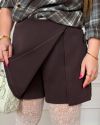 Спідниця-шорти шоколад №98630 - фото 1