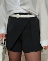 Спідниця-шорти чорний №98631 - фото 2