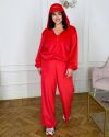 Велюровий спорт костюм червоний №98655 - фото 1