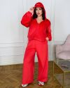 Велюровий спорт костюм червоний №98655 - фото 2