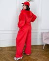 Велюровий спорт костюм червоний №98655 - фото 3