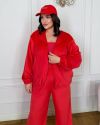 Велюровий спорт костюм червоний №98655 - фото 4
