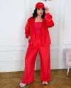 Велюровий спорт костюм червоний №98655 - фото 5