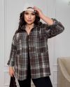 Стильна сорочка в клітинку шоколад №98783 - фото 2