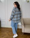 Стильна сорочка в клітинку блакитна №98785 - фото 6
