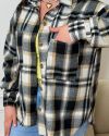 Стильна сорочка в клітинку чорна №98786 - фото 2