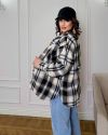 Стильна сорочка в клітинку чорна №98786 - фото 6