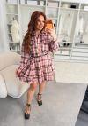 Сукня рожева в клітинку №98802 - фото 1
