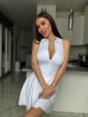 Базова,спортивна сукня-комбінезон біла №98893 - фото 3