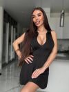Базова,спортивна сукня-комбінезон чорний №98894 - фото 2