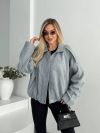 Куртка-бомбер сіра №98960 - фото 4