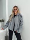 Куртка-бомбер сіра №98960 - фото 7