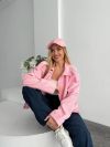 Куртка-бомбер рожева №98961 - фото 7