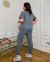 Комфортний костюм з трикотажу графіт №98987 - фото 4