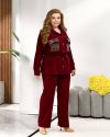 Прогулянковий костюм бордовий №99009 - фото 3