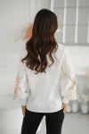 Жіноча вишита сорочка молочна №99024 - фото 4
