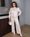 Стильний костюм з замші бежевий №99057 - фото 3