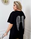 Футболка крила чорна №99092 - фото 2