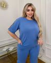 Весняно-літній костюм блакитний №99113 - фото 6