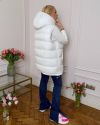 Жилет зі зйомним капюшоном молочний №99208 - фото 3
