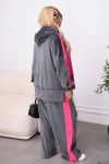 Мегакрутий костюм Сірий/малина №99213 - фото 3