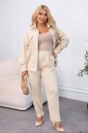 Вельветовий костюм бежевий №99218 - фото 1