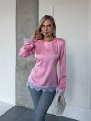 Блуза з шовку рожева №99230 - фото 6