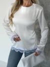Блуза з шовку молочна №99231 - фото 3