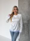 Блуза з шовку молочна №99231 - фото 4