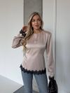Блуза з шовку бежева №99232 - фото 1