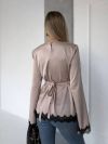 Блуза з шовку бежева №99232 - фото 2