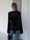 Блуза з шовку чорна №99233 - фото 2