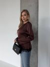 Блуза з шовку шоколад №99234 - фото 6