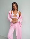 Велюровий Костюм трійка рожевий №99254 - фото 2