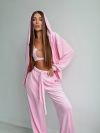 Велюровий Костюм трійка рожевий №99254 - фото 5