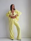 Велюровий Костюм трійка лимон №99255 - фото 1