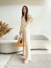 Костюмчик з легкої та приємної тканини бежевий №99260 - фото 4