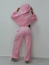 Велюровий костюм трійка рожевий №99263 - фото 7