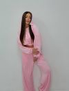 Велюровий костюм трійка рожевий №99263 - фото 8