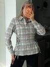 Сорочка в клітинку сіра №99272 - фото 3