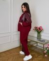 Трендовий костюм з штанами,класна кофта летучка бордо №99275 - фото 1
