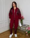 Трендовий костюм з штанами,класна кофта летучка бордо №99275 - фото 3