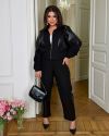 Трендовий костюм з штанами,класна кофта летучка чорний №99276 - фото 2