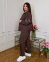 Трендовий костюм з штанами,класна кофта летучка шоколад №99277 - фото 2