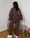 Трендовий костюм з штанами,класна кофта летучка шоколад №99277 - фото 7